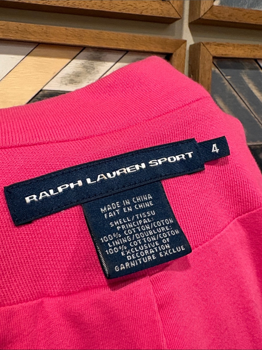 Vintage Ralph Lauren Sport Bright Pink Cotton Blazer Jacket with Crest 4 *As-Is* - Picture 9 of 16